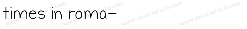 times in roma字体转换